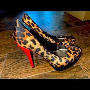 Rachel Roy Red Spiked Kimi Cheetah Print